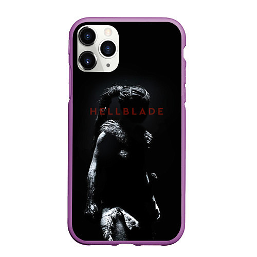 Чехол iPhone 11 Pro матовый Hellblade / 3D-Фиолетовый – фото 1