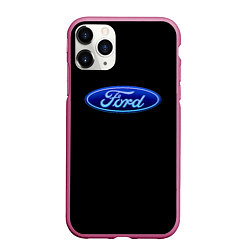 Чехол iPhone 11 Pro матовый Ford neon steel