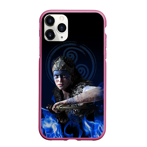 Чехол iPhone 11 Pro матовый Senua - Hellblade / 3D-Малиновый – фото 1
