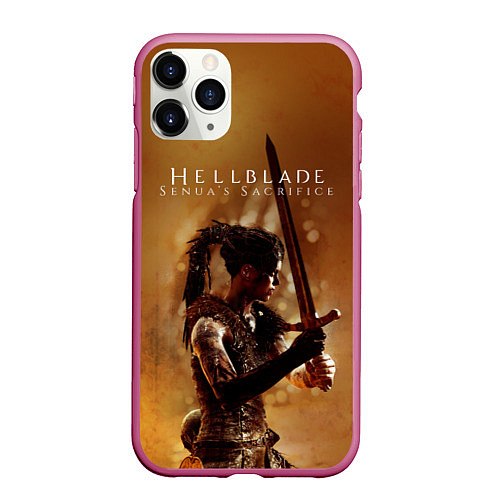 Чехол iPhone 11 Pro матовый Game Hellblade / 3D-Малиновый – фото 1