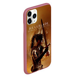 Чехол iPhone 11 Pro матовый Game Hellblade, цвет: 3D-малиновый — фото 2