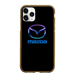 Чехол iPhone 11 Pro матовый Mazda neon logo