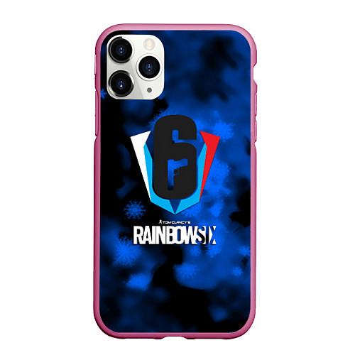 Чехол iPhone 11 Pro матовый Rainbow six winter / 3D-Малиновый – фото 1