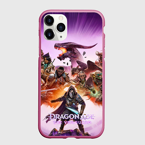 Чехол iPhone 11 Pro матовый Герои Dragon age the veilguard / 3D-Малиновый – фото 1