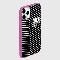 Чехол iPhone 11 Pro матовый Thirty Seconds to Mars pattern optic, цвет: 3D-фиолетовый — фото 2