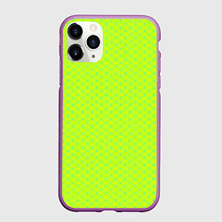 Чехол iPhone 11 Pro матовый Неоновый паттерн тонких линий, цвет: 3D-фиолетовый