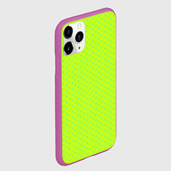Чехол iPhone 11 Pro матовый Неоновый паттерн тонких линий, цвет: 3D-фиолетовый — фото 2