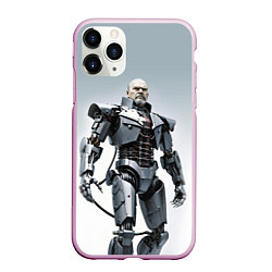 Чехол iPhone 11 Pro матовый Cyber Lenin - ai art, цвет: 3D-розовый