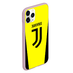 Чехол iPhone 11 Pro матовый Juventus sport geometry yellow, цвет: 3D-розовый — фото 2