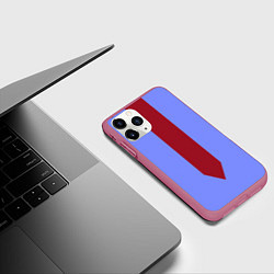 Чехол iPhone 11 Pro матовый Красная стрелка, цвет: 3D-малиновый — фото 2