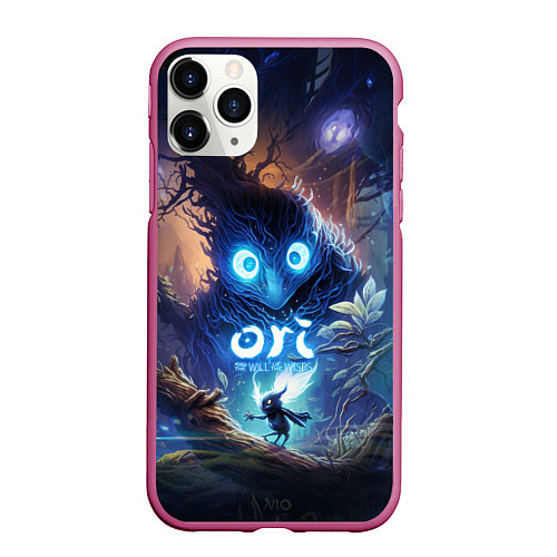 Чехол iPhone 11 Pro матовый Ku Ori and the Will of the Wisps / 3D-Малиновый – фото 1