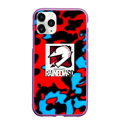 Чехол iPhone 11 Pro матовый Rainbow six камуфляж, цвет: 3D-фиолетовый