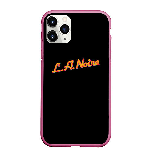 Чехол iPhone 11 Pro матовый L A Noire / 3D-Малиновый – фото 1