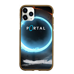 Чехол iPhone 11 Pro матовый Portal logo game, цвет: 3D-коричневый