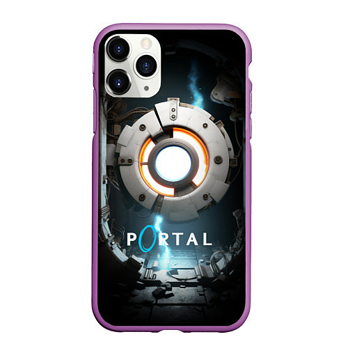 Чехол iPhone 11 Pro матовый Portal space / 3D-Фиолетовый – фото 1