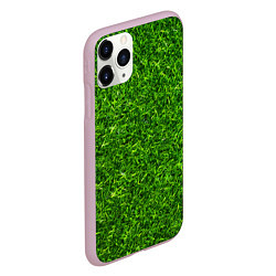 Чехол iPhone 11 Pro матовый Текстура газона, цвет: 3D-розовый — фото 2