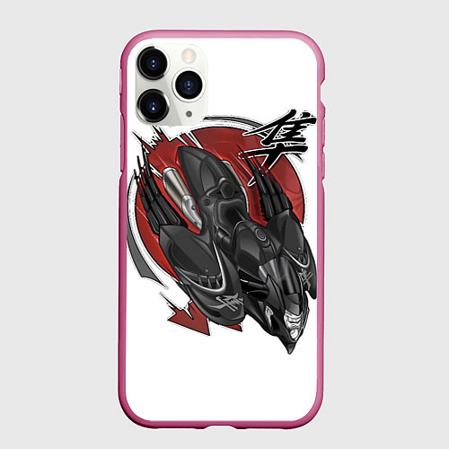 Чехол iPhone 11 Pro матовый Suzuki Hayabusa сокол / 3D-Малиновый – фото 1