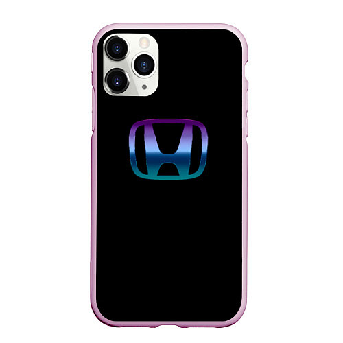 Чехол iPhone 11 Pro матовый Honda neon logo / 3D-Розовый – фото 1