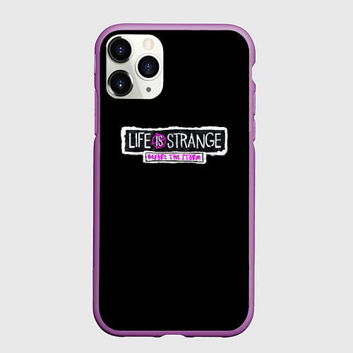 Чехол iPhone 11 Pro матовый Life is strange logo game / 3D-Фиолетовый – фото 1