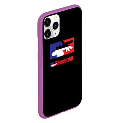 Чехол iPhone 11 Pro матовый Limp Bizkit logo brend, цвет: 3D-фиолетовый — фото 2