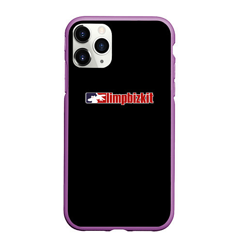 Чехол iPhone 11 Pro матовый Limp Bizkit logo rock / 3D-Фиолетовый – фото 1