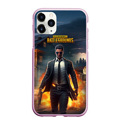 Чехол iPhone 11 Pro матовый PUBG персонаж после взрыва, цвет: 3D-розовый