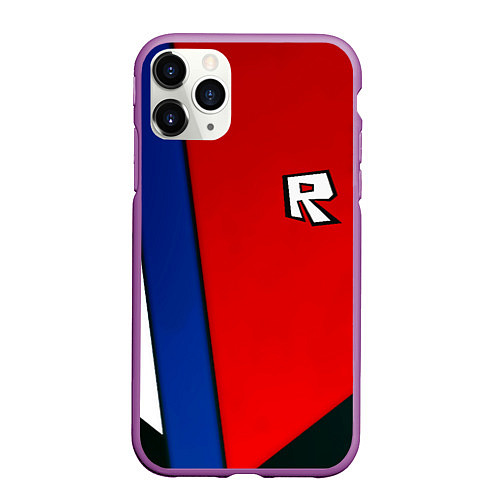 Чехол iPhone 11 Pro матовый Roblox uniform / 3D-Фиолетовый – фото 1