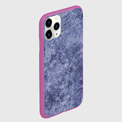 Чехол iPhone 11 Pro матовый Абстракция - синий лёд, цвет: 3D-фиолетовый — фото 2