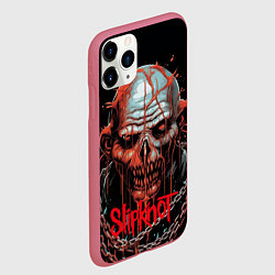 Чехол iPhone 11 Pro матовый Slipknot зомби в цепи, цвет: 3D-малиновый — фото 2