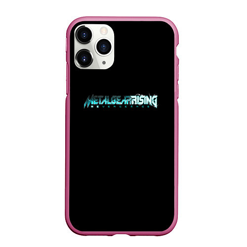 Чехол iPhone 11 Pro матовый Metal gear rising logo / 3D-Малиновый – фото 1