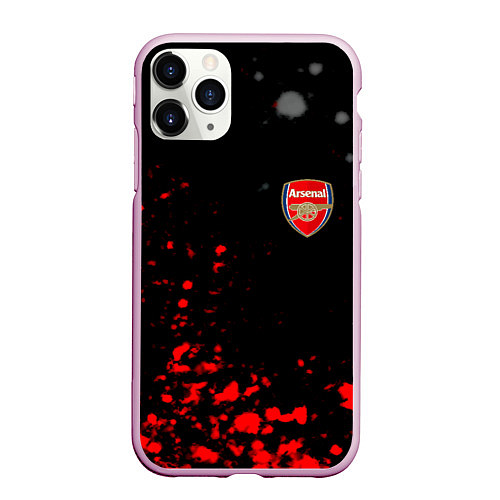 Чехол iPhone 11 Pro матовый Arsenal spash / 3D-Розовый – фото 1