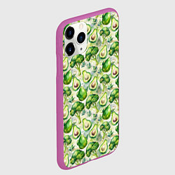 Чехол iPhone 11 Pro матовый Авокадо и брокколи, цвет: 3D-фиолетовый — фото 2