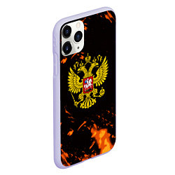 Чехол iPhone 11 Pro матовый Россия огненные краски, цвет: 3D-светло-сиреневый — фото 2