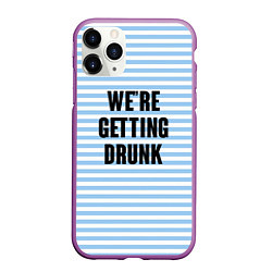 Чехол iPhone 11 Pro матовый Were getting drunk, цвет: 3D-фиолетовый