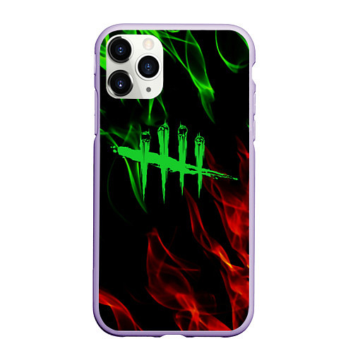 Чехол iPhone 11 Pro матовый Dead by daylight fire steel / 3D-Светло-сиреневый – фото 1