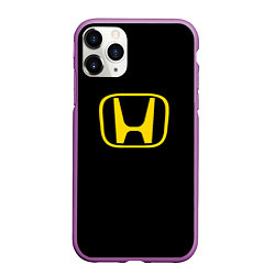 Чехол iPhone 11 Pro матовый Honda yellow, цвет: 3D-фиолетовый