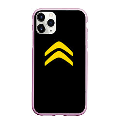 Чехол iPhone 11 Pro матовый Citroen logo yellow, цвет: 3D-розовый