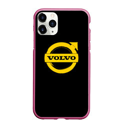 Чехол iPhone 11 Pro матовый Volvo yellow logo