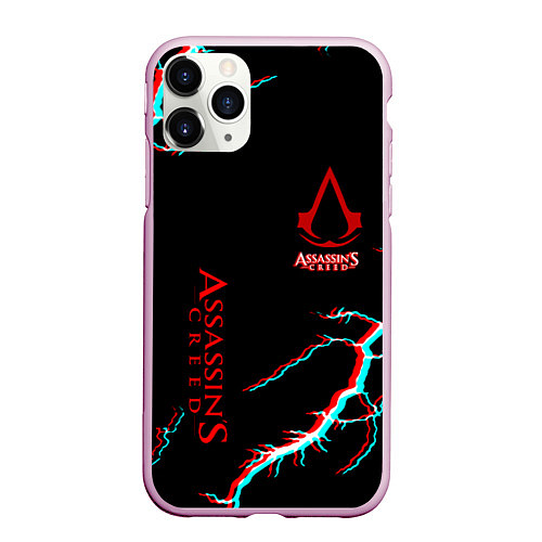 Чехол iPhone 11 Pro матовый Assassins Creed strom / 3D-Розовый – фото 1