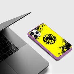 Чехол iPhone 11 Pro матовый Хвост феи текстура аниме, цвет: 3D-фиолетовый — фото 2