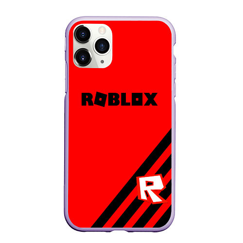 Чехол iPhone 11 Pro матовый Roblox geometry game / 3D-Светло-сиреневый – фото 1