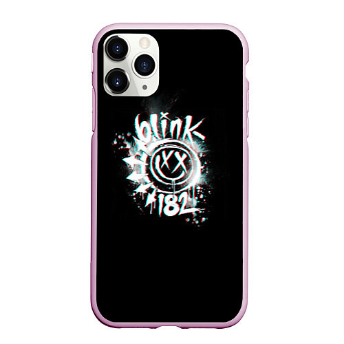 Чехол iPhone 11 Pro матовый Blink-182 glitch / 3D-Розовый – фото 1