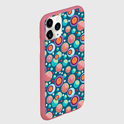 Чехол iPhone 11 Pro матовый Шарики едут за ролики, цвет: 3D-малиновый — фото 2