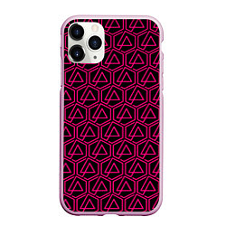 Чехол iPhone 11 Pro матовый Linkin park pink logo
