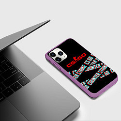 Чехол iPhone 11 Pro матовый Counter strike glitch, цвет: 3D-фиолетовый — фото 2
