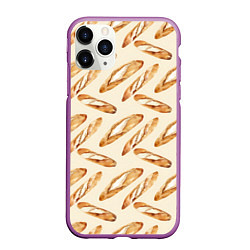 Чехол iPhone 11 Pro матовый The baguette pattern, цвет: 3D-фиолетовый