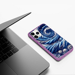 Чехол iPhone 11 Pro матовый Denim funnel - fashion trend, цвет: 3D-фиолетовый — фото 2