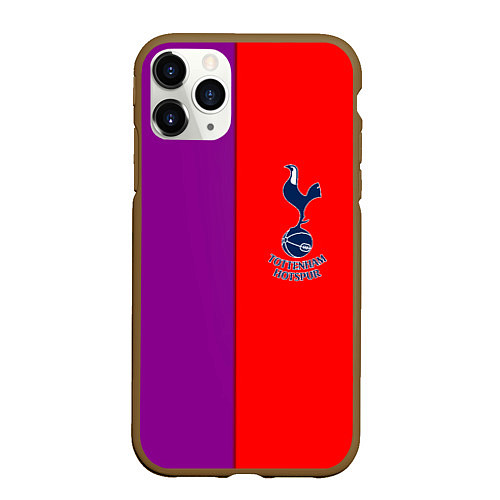 Чехол iPhone 11 Pro матовый Tottenham fc geometry / 3D-Коричневый – фото 1