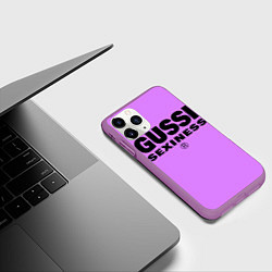 Чехол iPhone 11 Pro матовый Гусси сиреневый - сексуальность, цвет: 3D-фиолетовый — фото 2