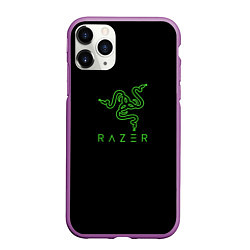 Чехол iPhone 11 Pro матовый Razer logo brend